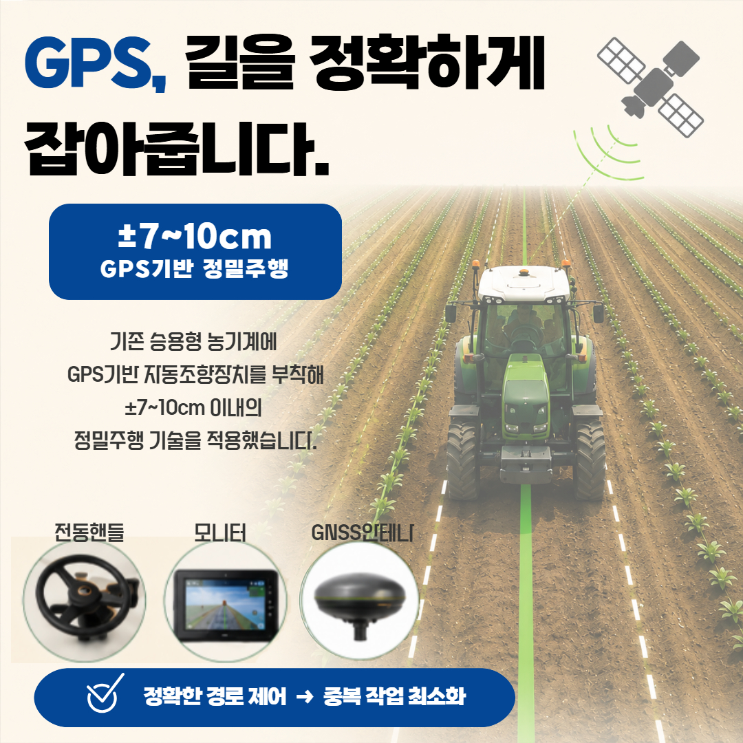승용형 농기계용 자동조향장치 시범 결과