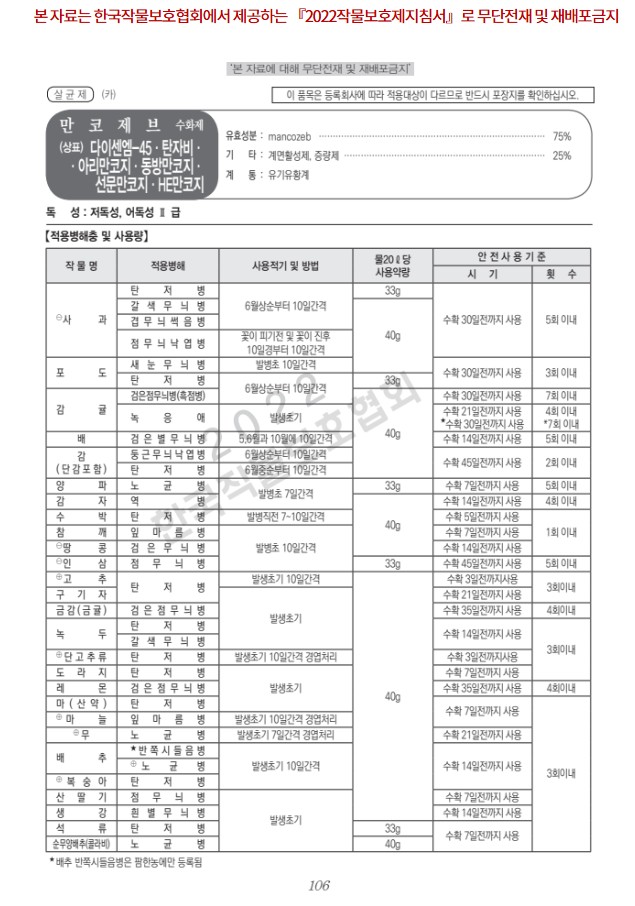 다이센엠45 안전사용기준