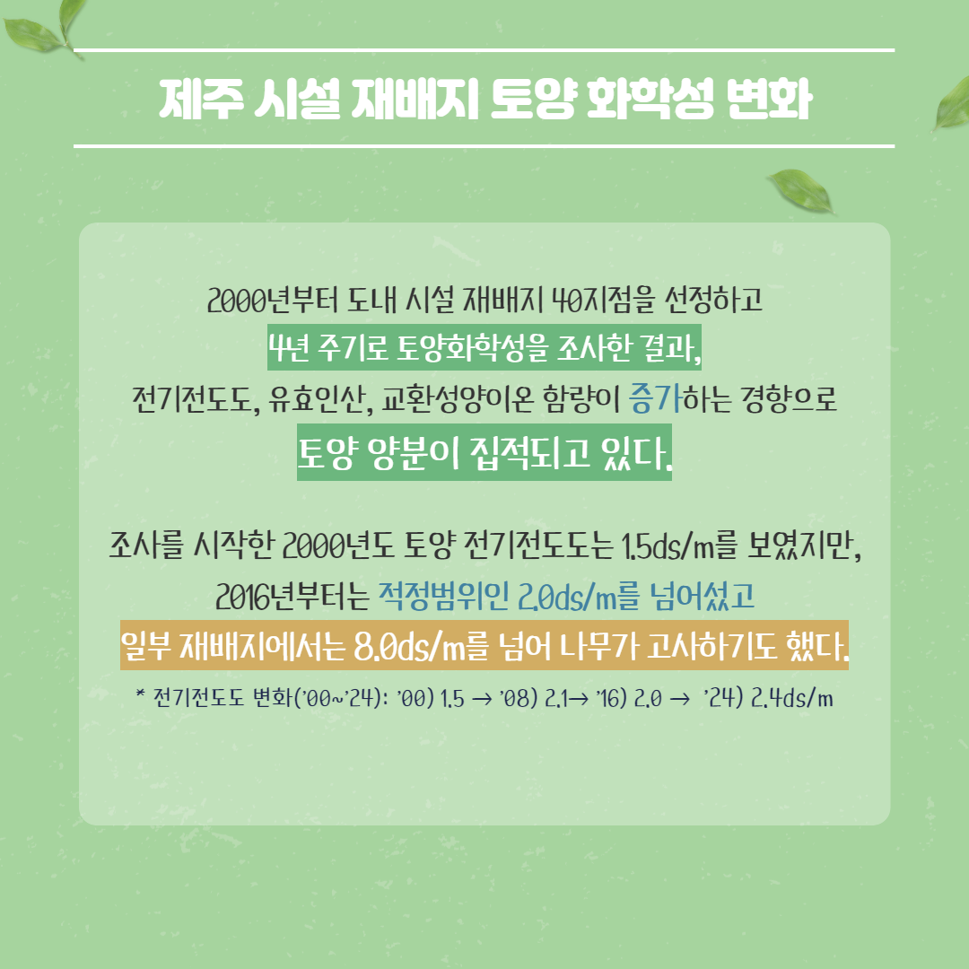 시설 재배지 염류집적 문제와 예방방법