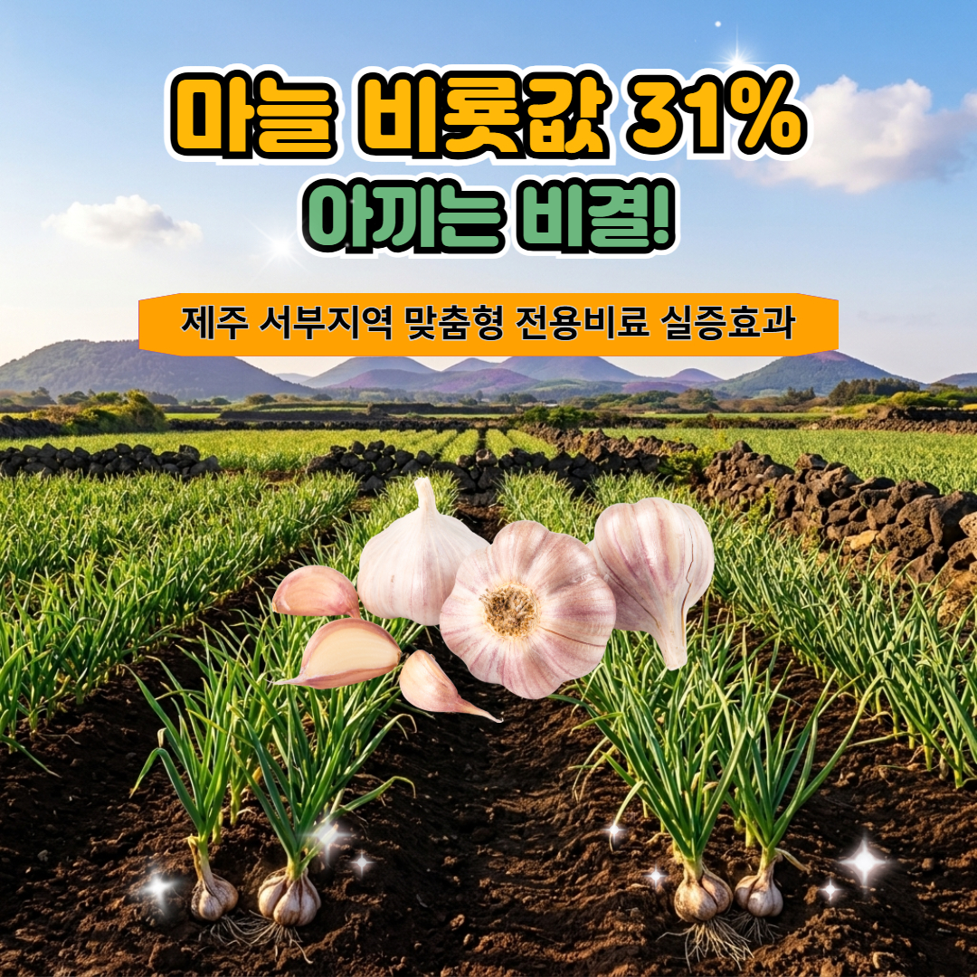 마늘 전용 비료 활용 표준시비 실증 결과